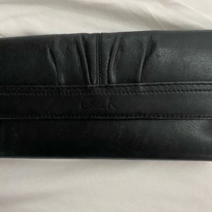 Used Coach Black leather Wallet